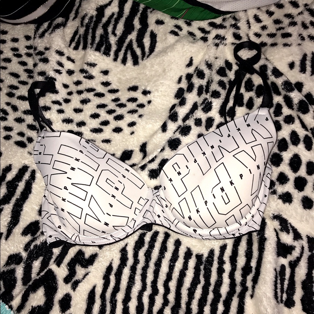 pink bra .